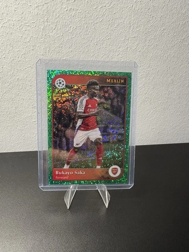 Bukayo Saka 2025 Topps Merlin Chrome Green /99
