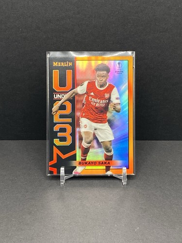 Bukayo Saka 2020 Topps Merlin Chrome Orange Refractor /25
