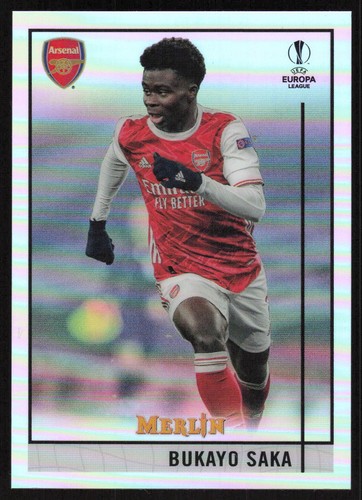 Bukayo Saka 2020 Panini Merlin Chrome Refractor #69
