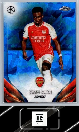 Bukayo Saka 2023 Topps Merlin Chrome Sapphire