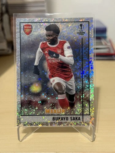 Bukayo Saka 2020 Topps Merlin Chrome Speckle Refractor /150