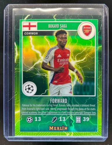 Bukayo Saka 2024 Topps Merlin Chrome UEFA MG-22