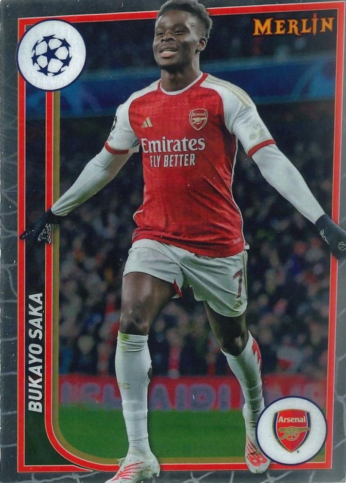 Bukayo Saka 2023 Topps Merlin UEFA Club Competitions
