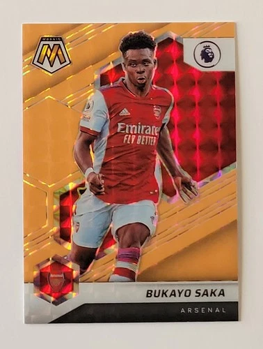 Bukayo Saka 2021 Panini Mosaic Naranja Fluorescente Prizm