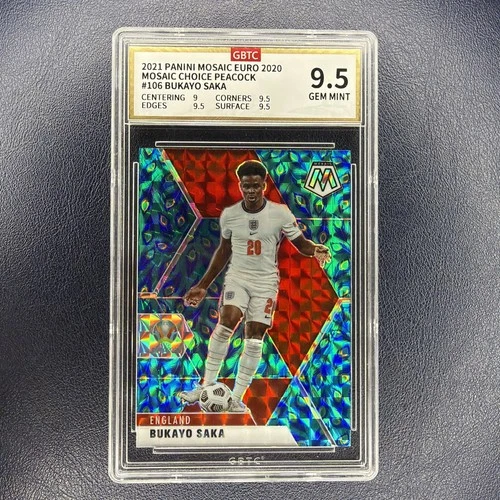 Bukayo Saka 2020 Panini Mosaic Peacock