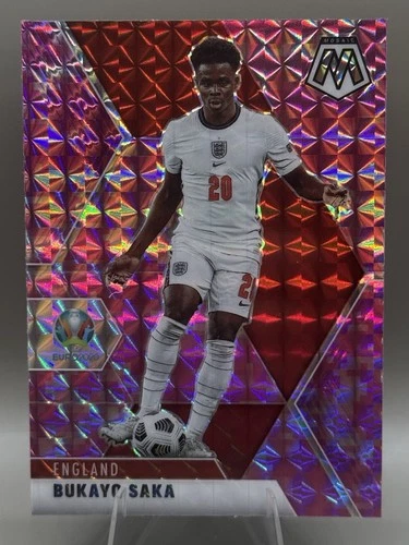Bukayo Saka 2020 Panini Mosaic Pink Camo Prizm