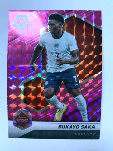 Bukayo Saka 2022 Panini Mosaic Pink Prizm /25