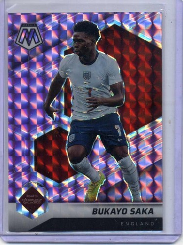 Bukayo Saka 2021 Panini Mosaic Pink Prizm /49