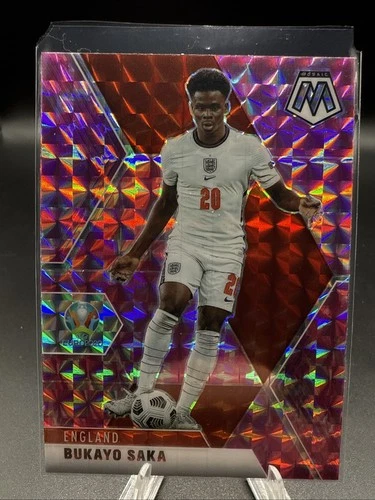 Bukayo Saka 2021 Panini Mosaic UEFA Euro Pink Prizm