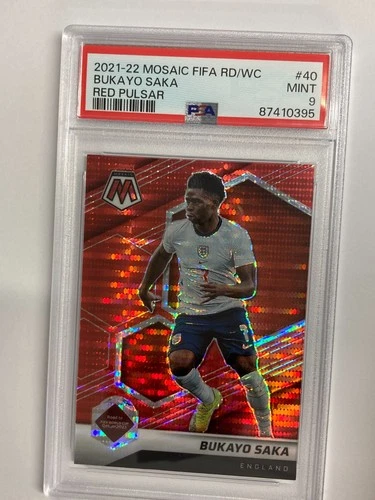 Bukayo Saka 2021 Panini Mosaic World Cup Red