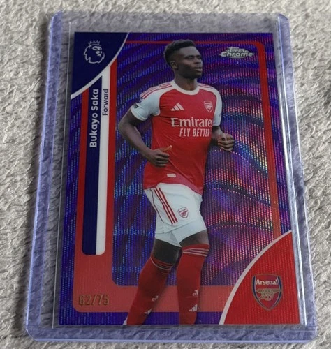 Bukayo Saka 2025 Topps Premier League Chrome 62/75