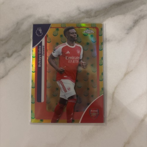 Bukayo Saka 2026 Topps Premier League Chrome Pineapple Blast