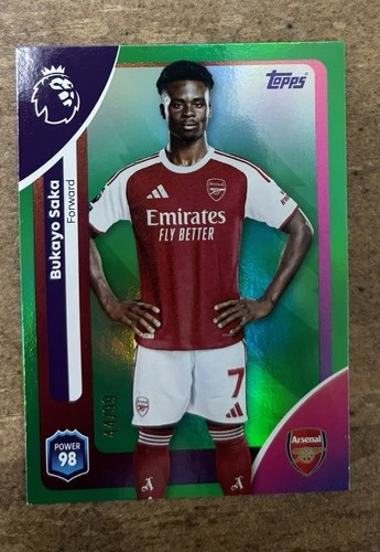 Bukayo Saka 2026 Topps Premier League Green Foil /99