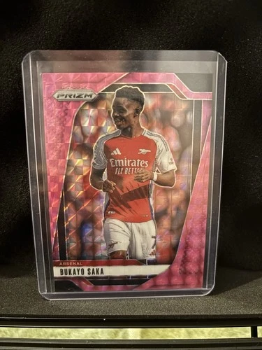 Bukayo Saka 2023 Panini Premier League Prizm Pink Mosaic