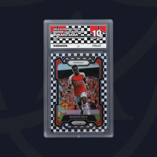 Bukayo Saka 2023 Panini Prizm Black & White Checker