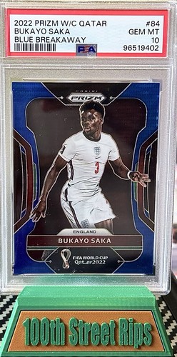 Bukayo Saka 2022 Panini Prizm Blue Breakaway /49