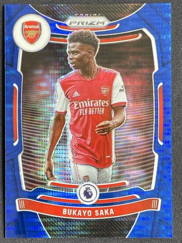 Bukayo Saka 2021 Panini Prizm Blue Pulsar Prizm /199