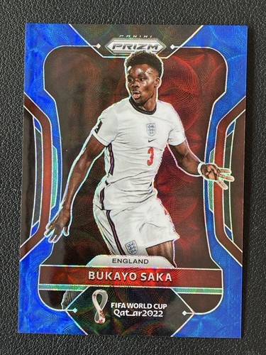 Bukayo Saka 2022 Panini Prizm FIFA World Cup Qatar Blue /135