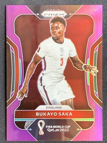 Bukayo Saka 2022 Panini Prizm FIFA World Cup Qatar Purple /199