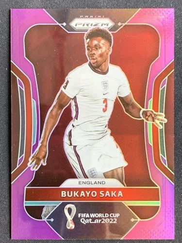 Bukayo Saka 2022 Panini Prizm FIFA World Cup Qatar Viola /199