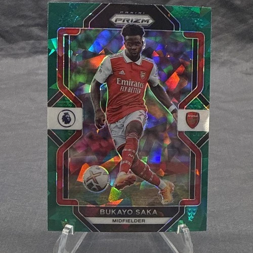 Bukayo Saka 2023 Panini Prizm Green Ice Prizm