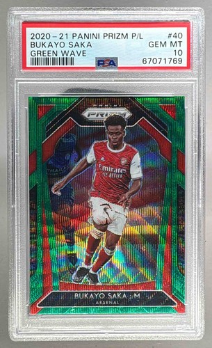 Bukayo Saka 2020 Panini Prizm Green Wave