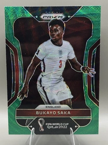 Bukayo Saka 2021 Panini Prizm Green Wave