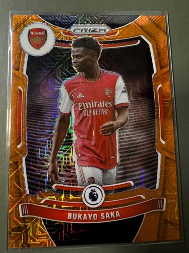 Bukayo Saka 2021 Panini Prizm Orange Mojo