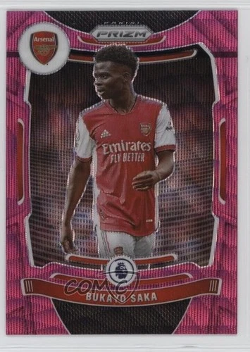 Bukayo Saka 2021 Panini Prizm Pink Wave Prizm