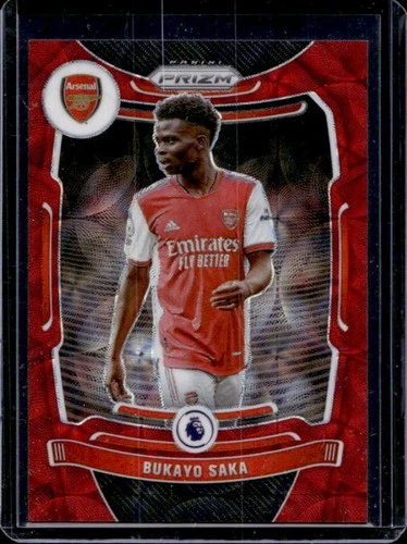 Bukayo Saka 2021 Panini Prizm Premier League Choice Prizm Red /29