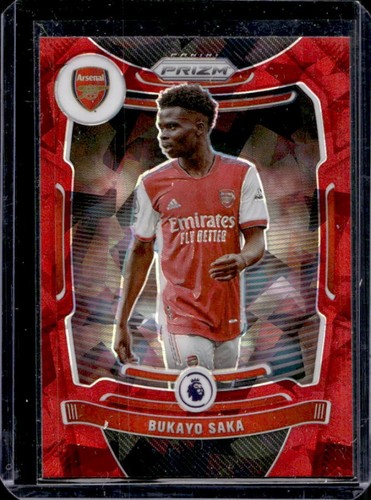 Bukayo Saka 2021 Panini Prizm Premier League Red Ice #202