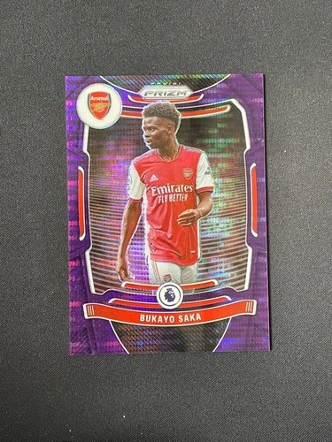 Bukayo Saka 2021 Panini Prizm Purple Pulsar Prizm 43/99