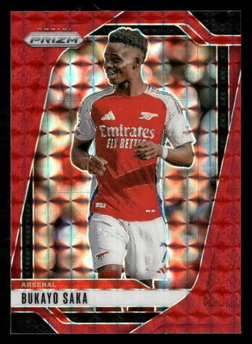 Bukayo Saka 2024 Panini Prizm Red Mosaic Prizm