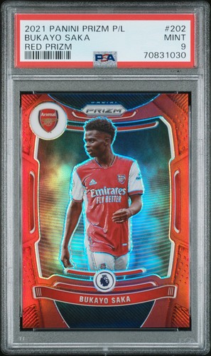 Bukayo Saka 2021 Panini Prizm Red Prizm /199