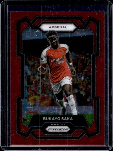 Bukayo Saka 2023 Panini Prizm Red Stars /25
