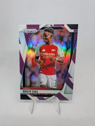 Bukayo Saka 2024 Panini Prizm White & Purple Prizm /92