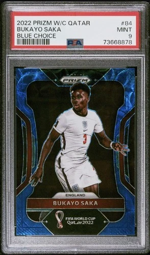 Bukayo Saka 2022 Panini Prizm World Cup Blue /135