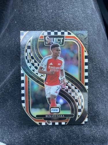 Bukayo Saka 2024 Panini Select Black & White Checkerboard