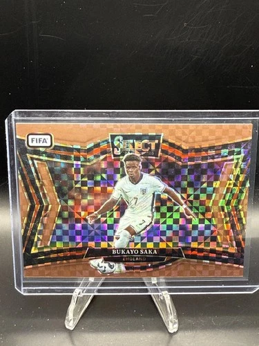 Bukayo Saka 2024 Panini Select FIFA Bronze Checker /75