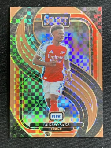 Bukayo Saka 2024 Panini Select FIFA Bronze Checker /75