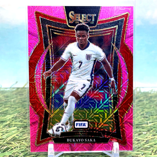 Bukayo Saka 2024 Panini Select FIFA Pink Mojo Prizm /299