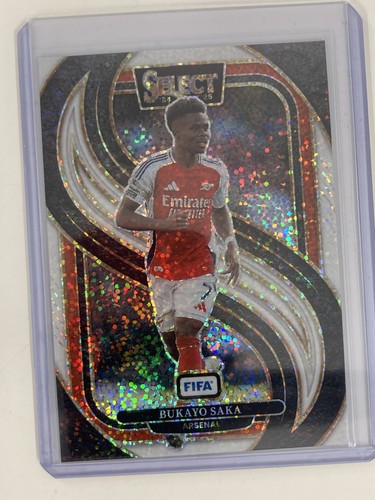 Bukayo Saka 2024 Panini Select FIFA White Sparkle