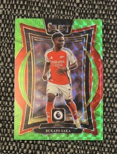 Bukayo Saka 2024 Panini Select Green Fluorescent /125