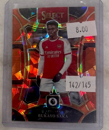 Bukayo Saka 2023 Panini Select Orange Ice Prizm /145