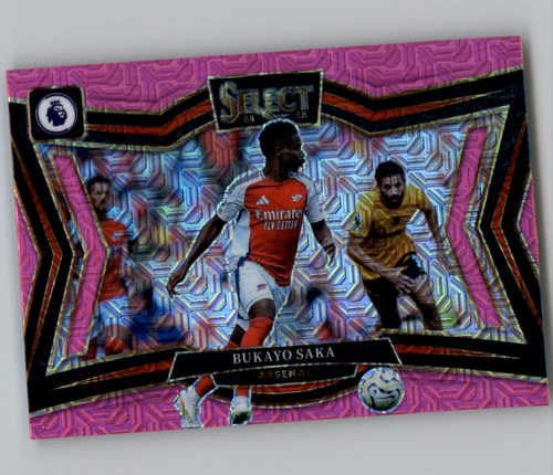 Bukayo Saka 2024 Panini Select Pink Mojo Prizm