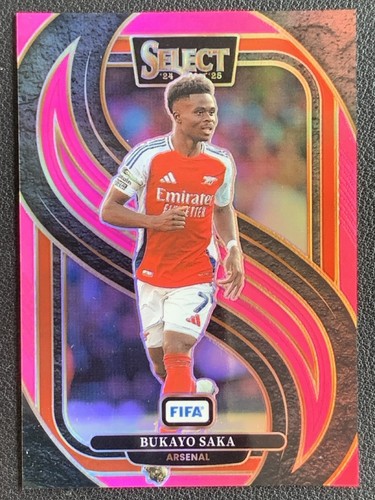 Bukayo Saka 2024 Panini Select Pink Prizm /59