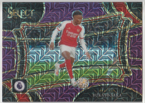 Bukayo Saka 2024 Panini Select Purple Mojo Prizm