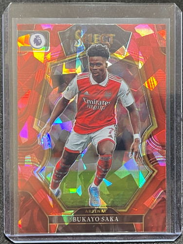 Bukayo Saka 2022 Panini Select Red Ice Prizm