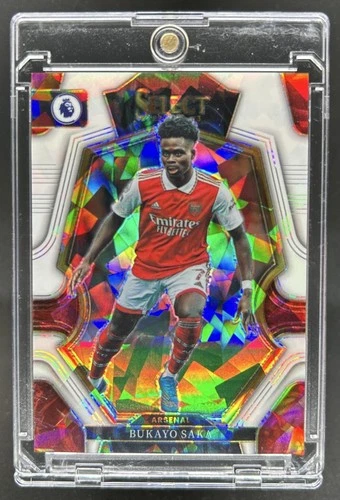 Bukayo Saka 2022 Panini Select White Ice /25