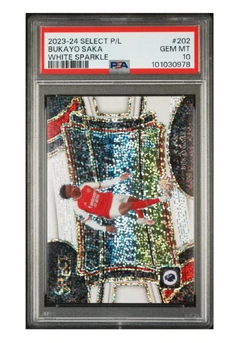 Bukayo Saka 2023 Panini Select White Sparkle